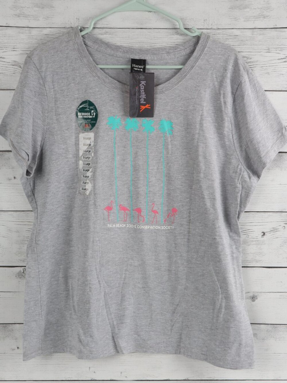 Palm Beach Zoo & Conservation Society Womens Cap Sleeve Flamingo Tee XL